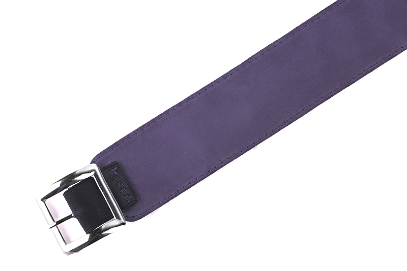 Lavender purple women's calf bracelets, to wear over boots. Profile view - Florence KOOIJMAN